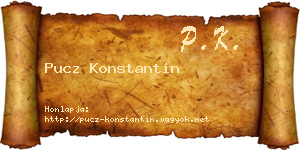 Pucz Konstantin névjegykártya